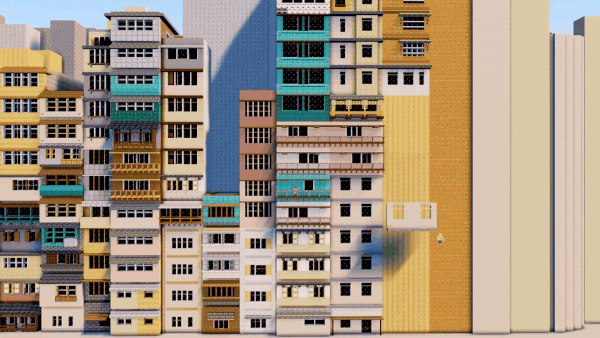 Watch a Timelapse of the Notorious Kowloon Walled City Built to Scale in Minecraft