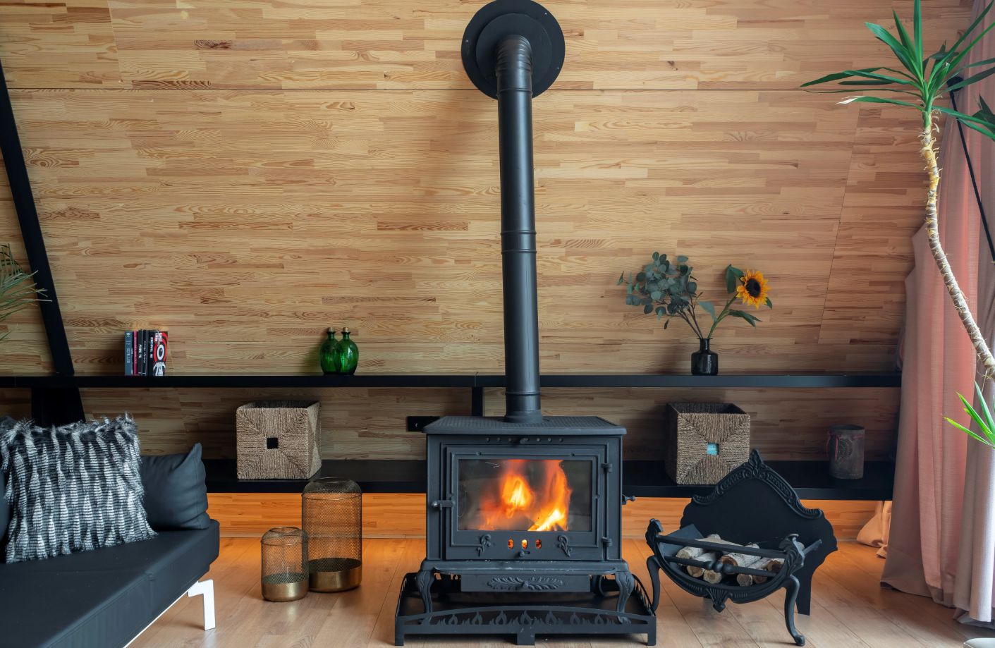 A frame cabin architecture fireplace cozy atmosphere