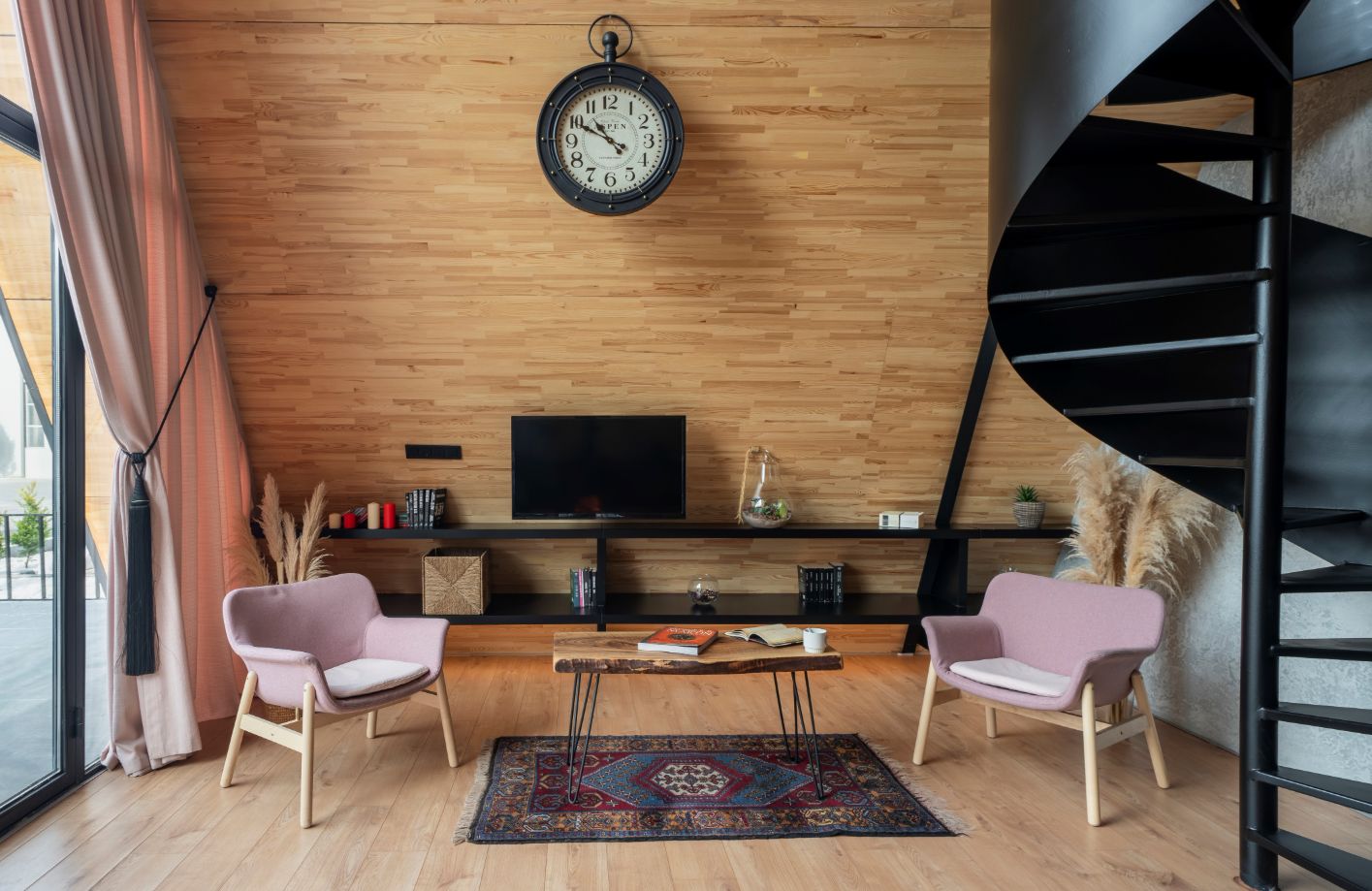 A frame cabin architecture living area 1