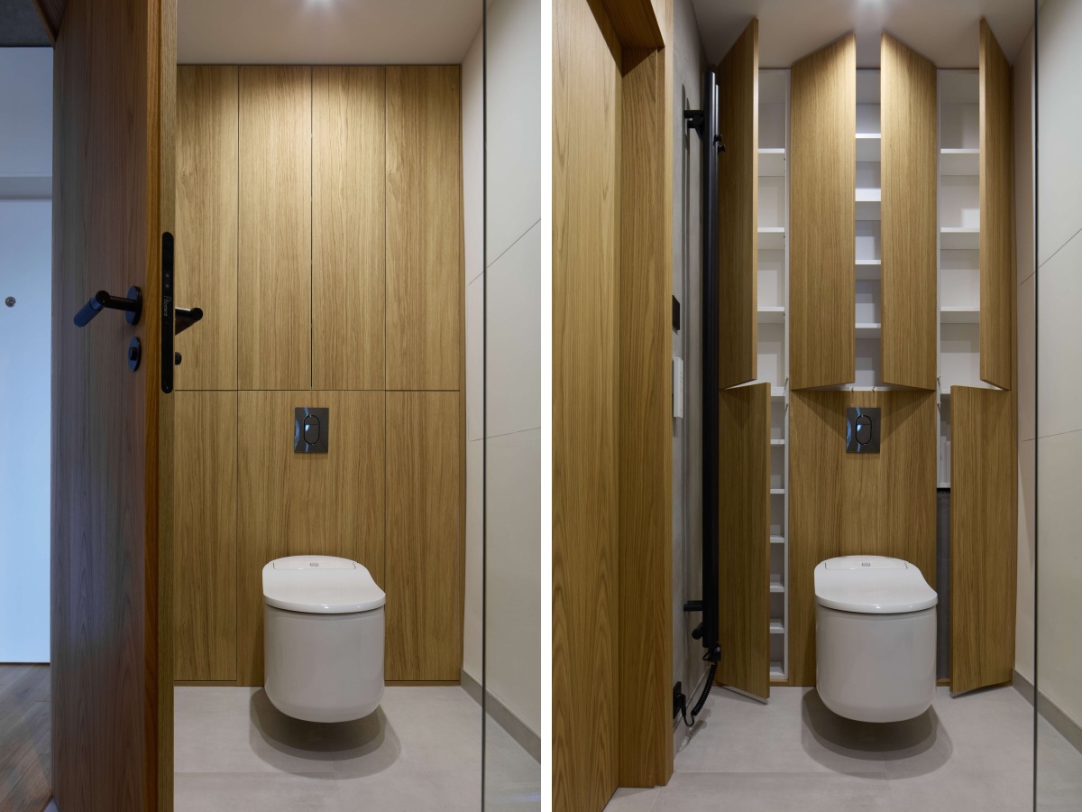 Above the Horizon Simple Apartment Decor toilet storage