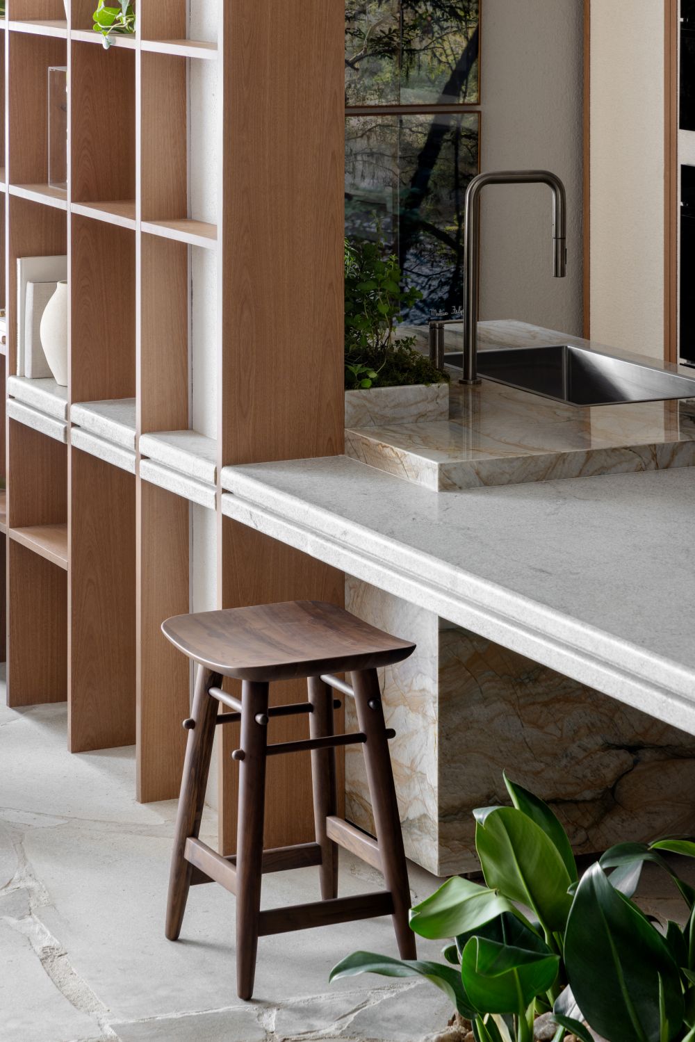 Brazil Apartment Intereior Design Kitchen Seating