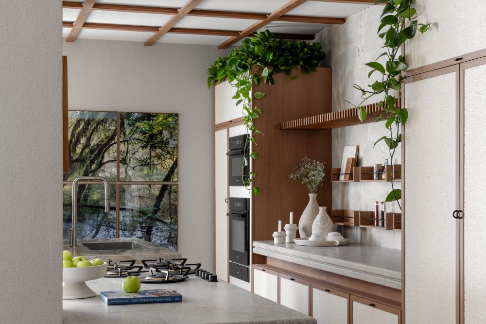 Brazil Apartment Intereior Design Kitchen Shelves