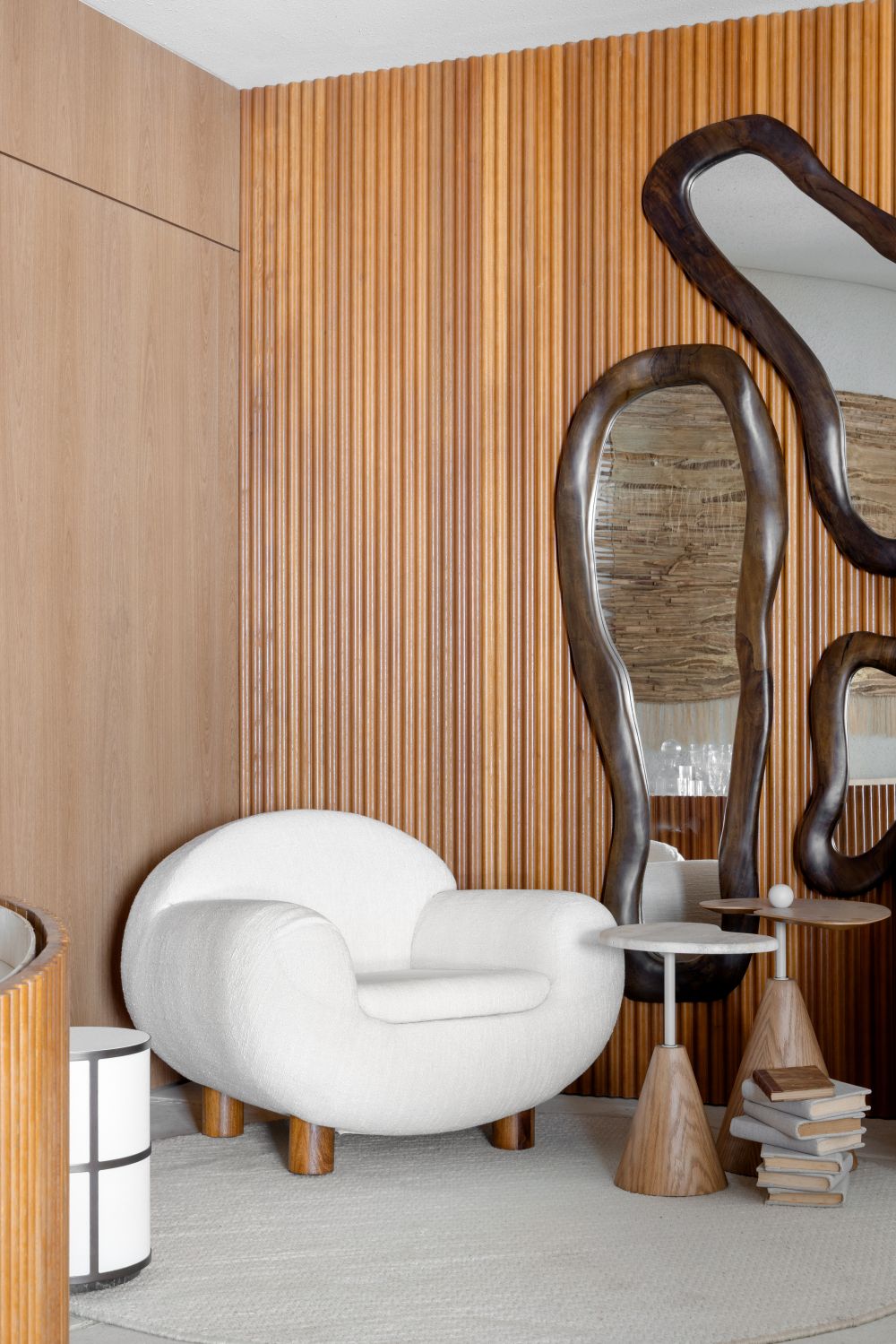 Brazil Apartment Intereior Design Living Accent Chair Mirror