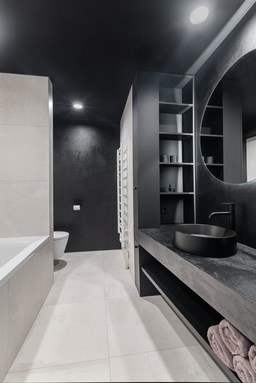 CIBULKA SMLXL apartment decor loft bathroom black