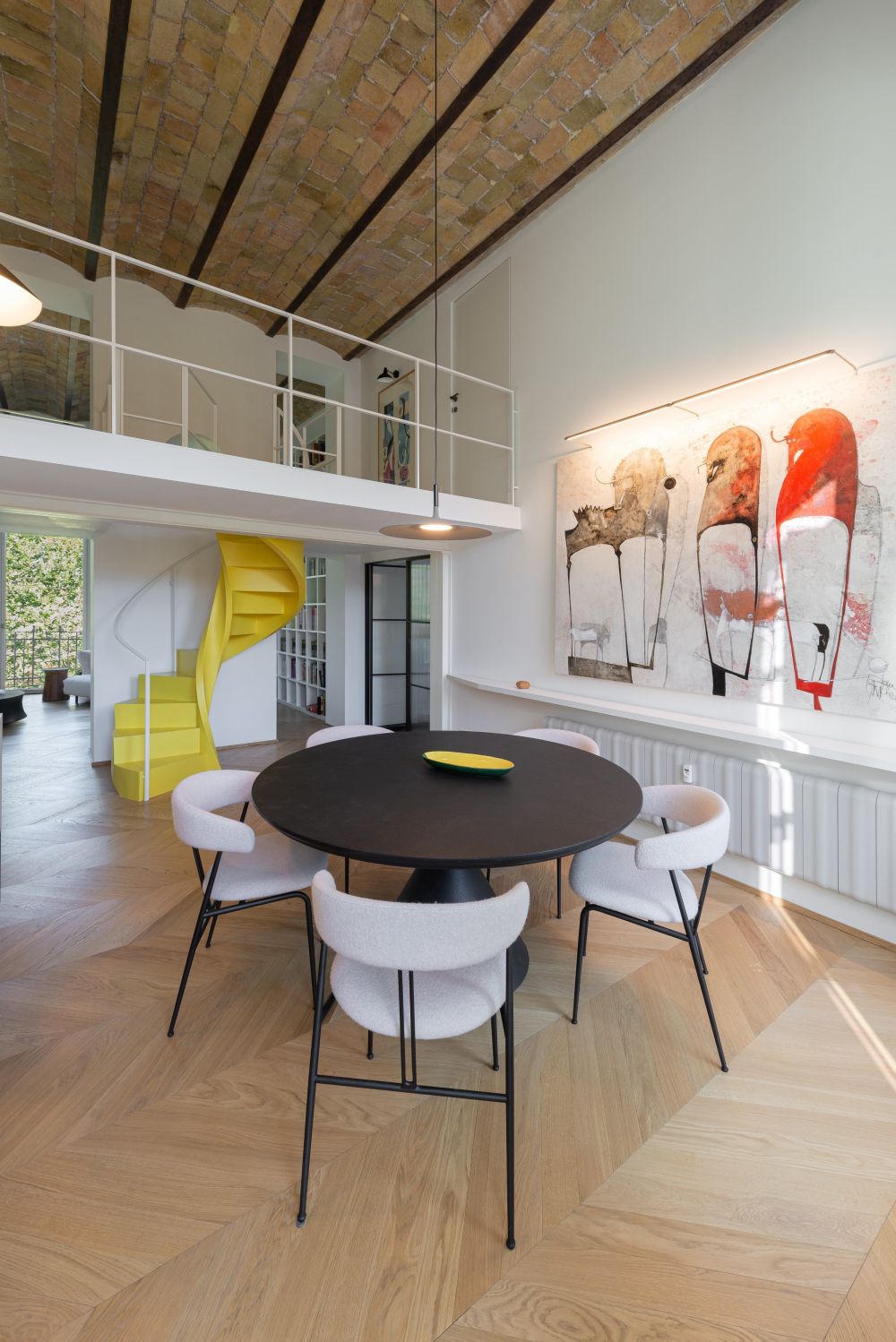 GR Apartment Interior design from 123ArchitectureOffice spiral staircase