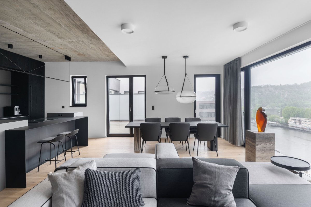 Industrial Calm Above the River Decor by MARINA NOVA SMLXL Living room