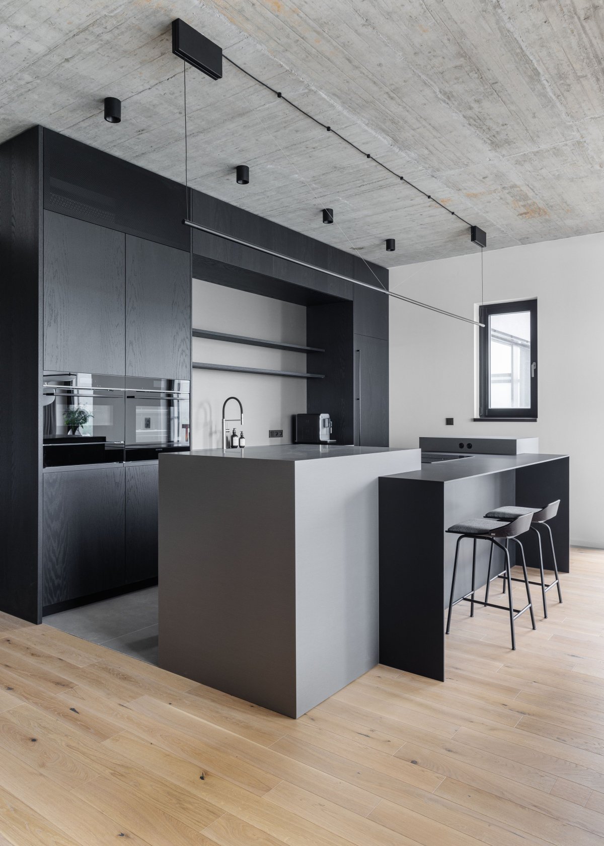 Industrial Calm Above the River Decor by MARINA NOVA SMLXL kitchen island extension