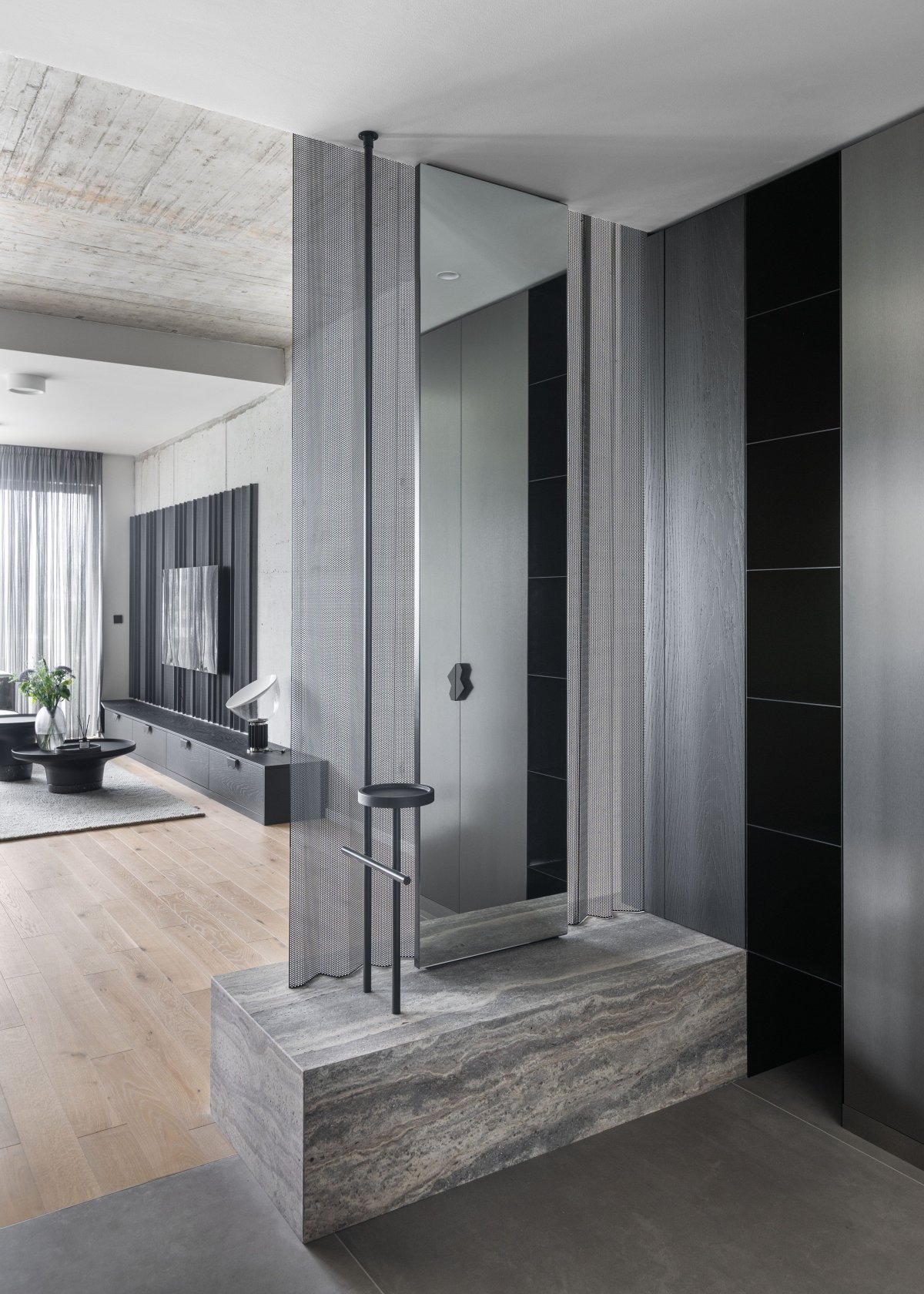 Industrial Calm Above the River Decor by MARINA NOVA SMLXL mirror