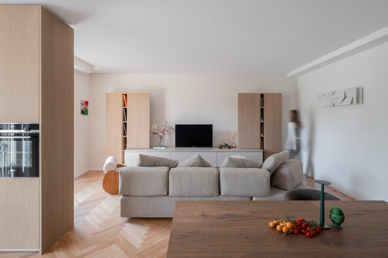 Milan apartment from Gabriela Casagrande modern living area