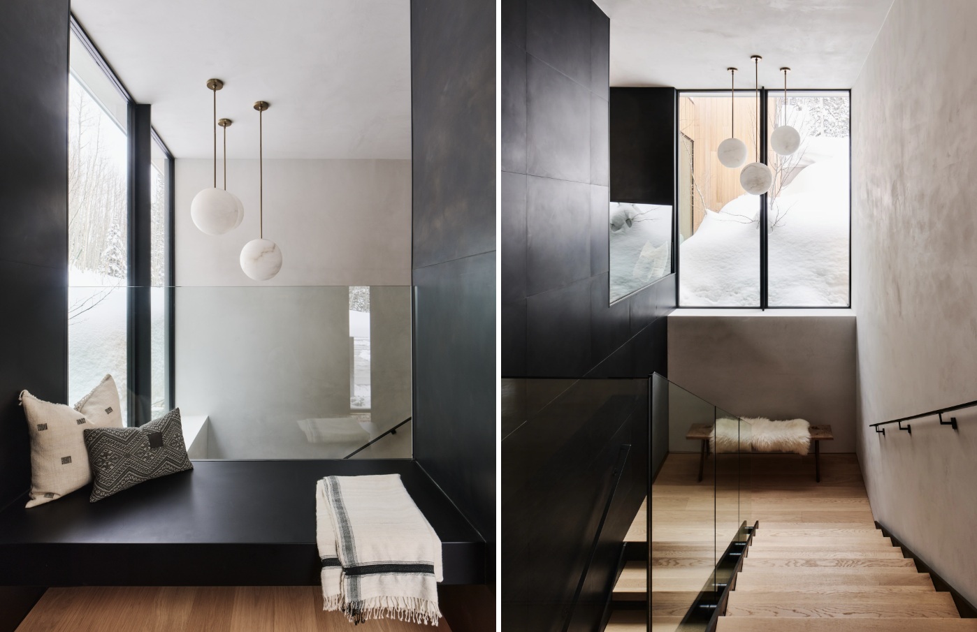 Nest Mountain Modern Cabin Staircase Seating