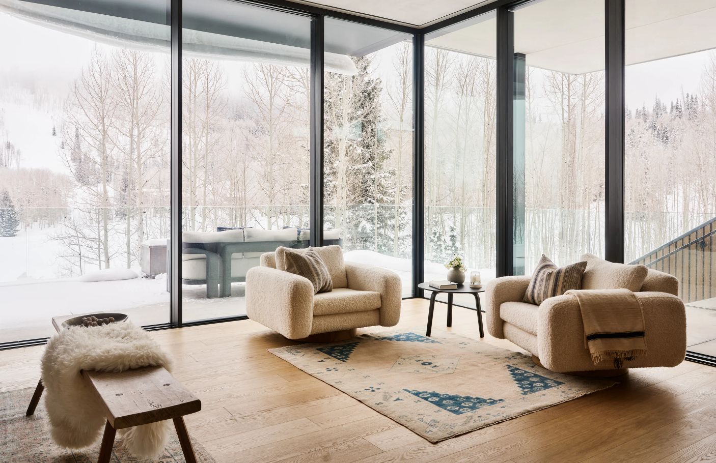 Nest Mountain Modern Cabin cozy living room