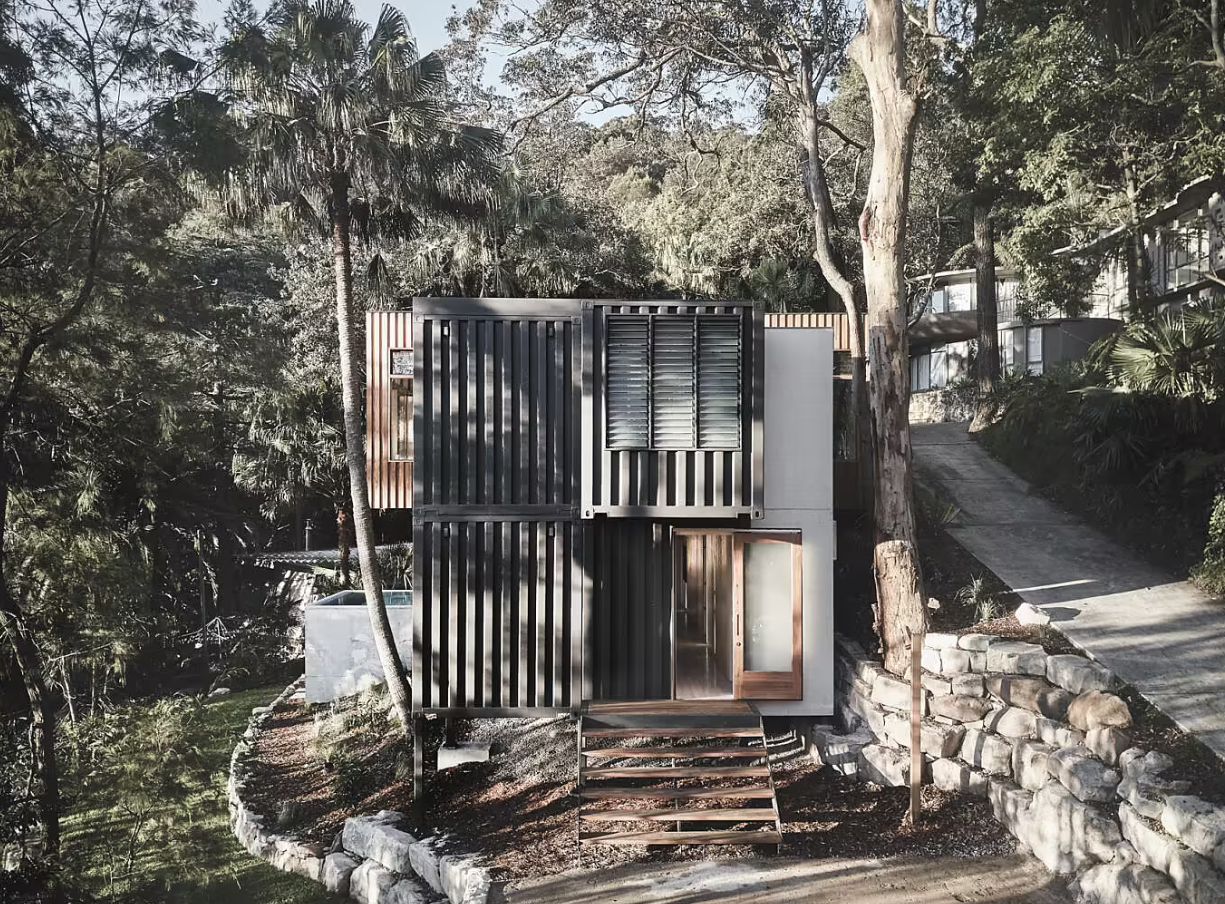 Rama Architecture Container House stacked containers view