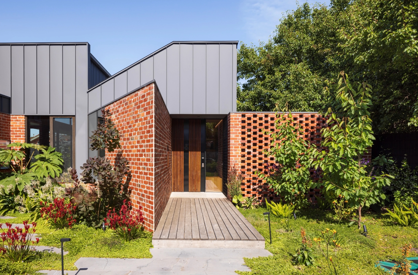 Red Brick House Architecture Australia front door