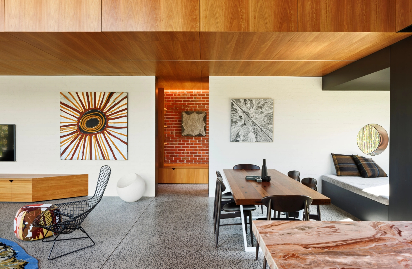 Red Brick House Architecture Australia interior living decpr