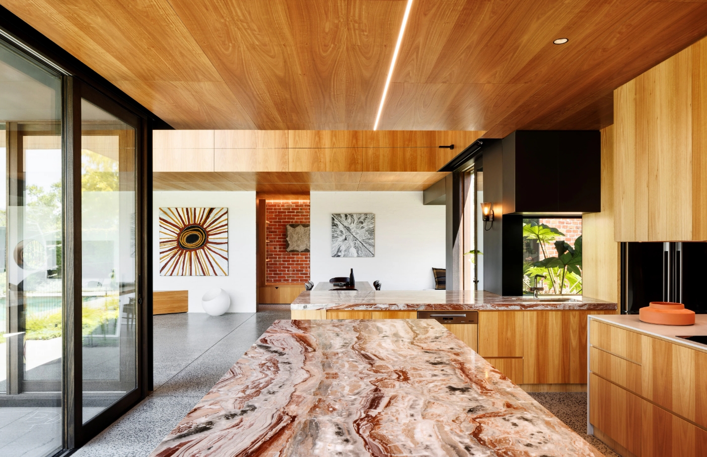 Red Brick House Architecture Australia kitchen counter