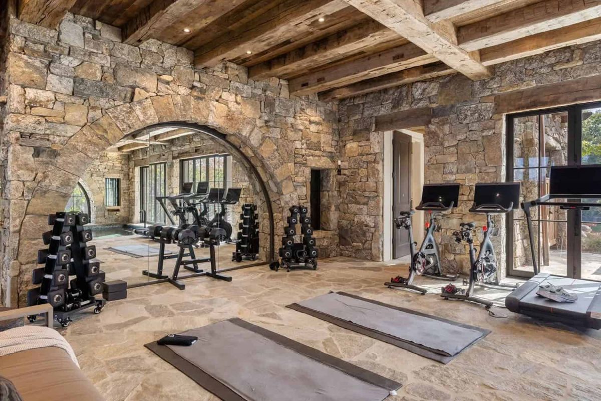 Ridgeline Design Studio Rustic Modern Dream Home South Carolina gym