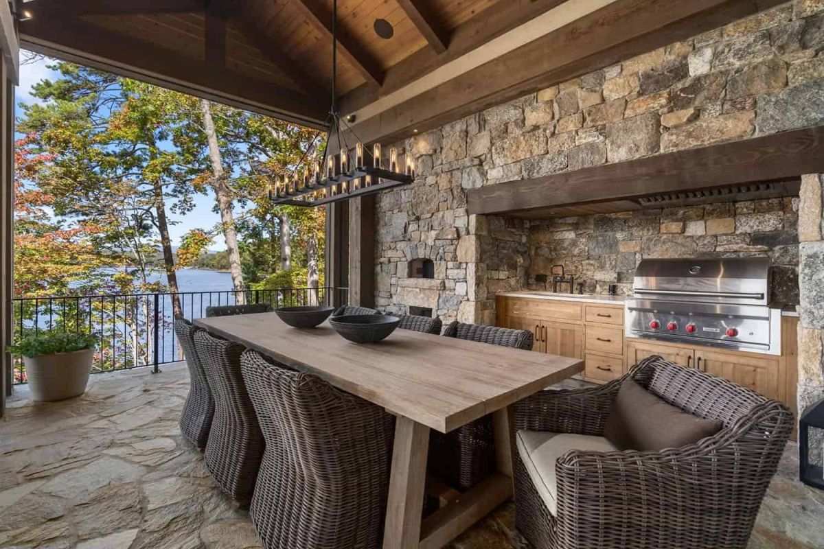 Ridgeline Design Studio Rustic Modern Dream Home South Carolina outdoot kitchen