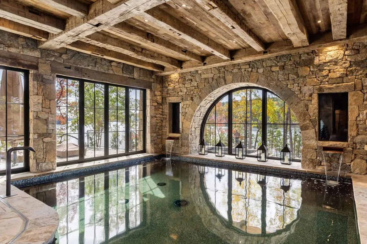 Ridgeline Design Studio Rustic Modern Dream Home South Carolina pool