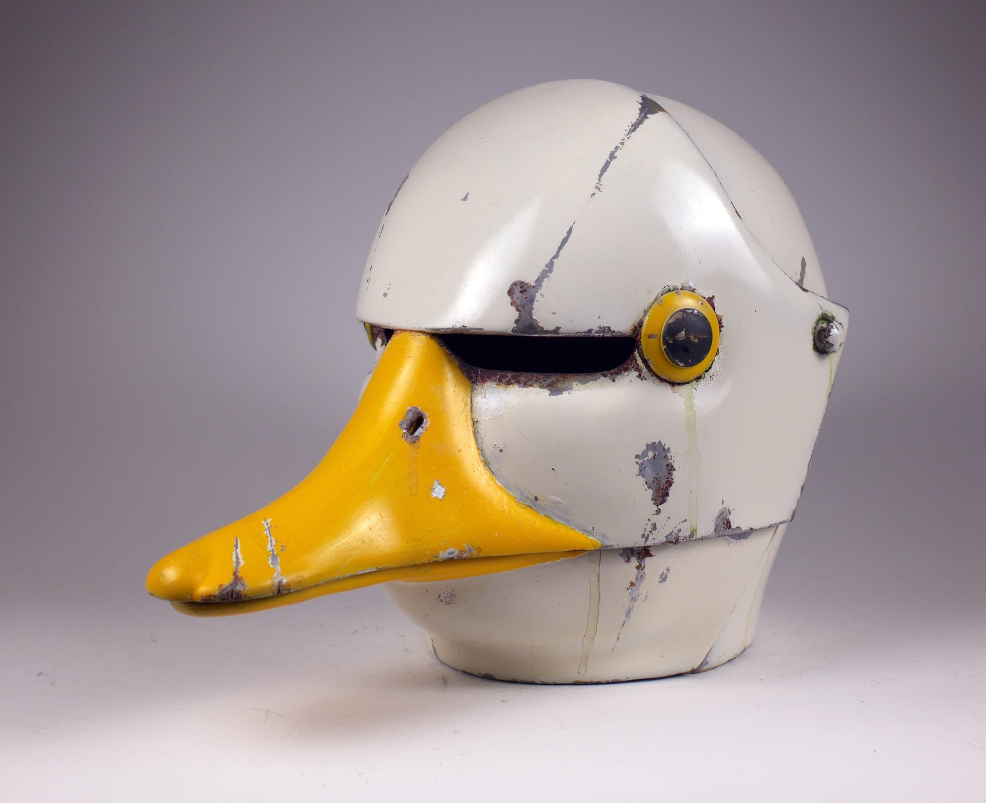 a sculptural metal duck by Paolo Puck