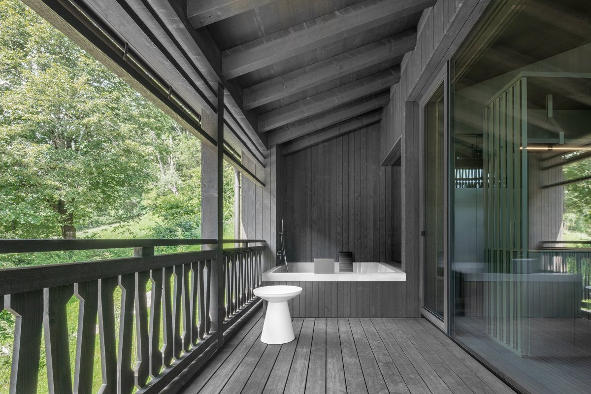 Amonti Chalets Design Architecture Balcony Jacuzy
