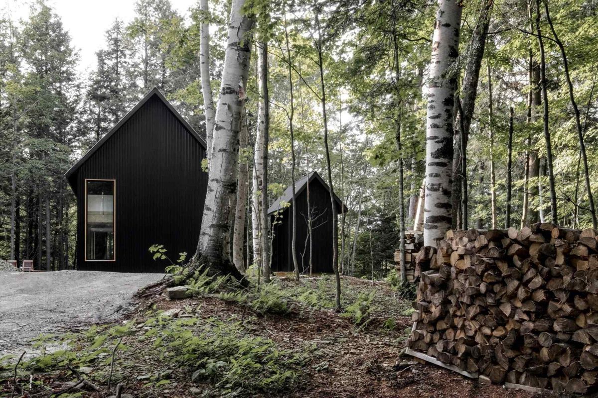 Black modern cabin arhitecture