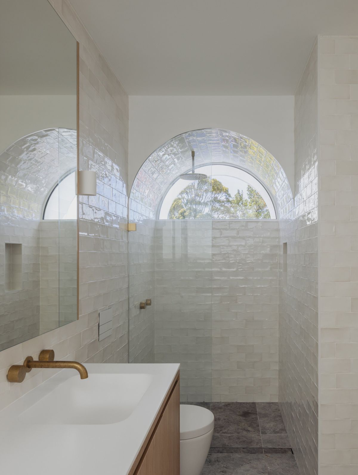 House Is a Playful Dance of Curves bathroom shower