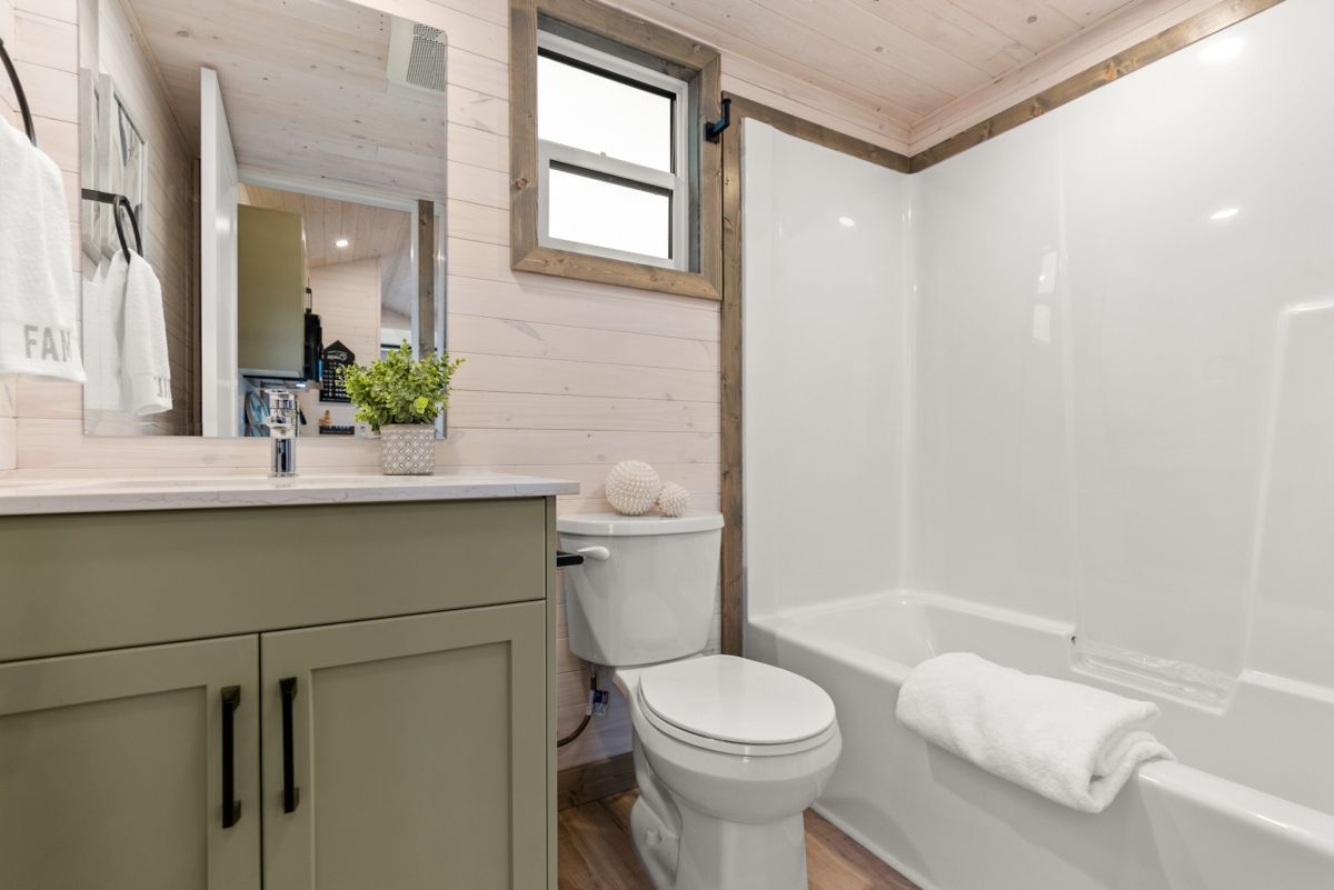 Spacious 38 Foot Tiny Home Built bathroom