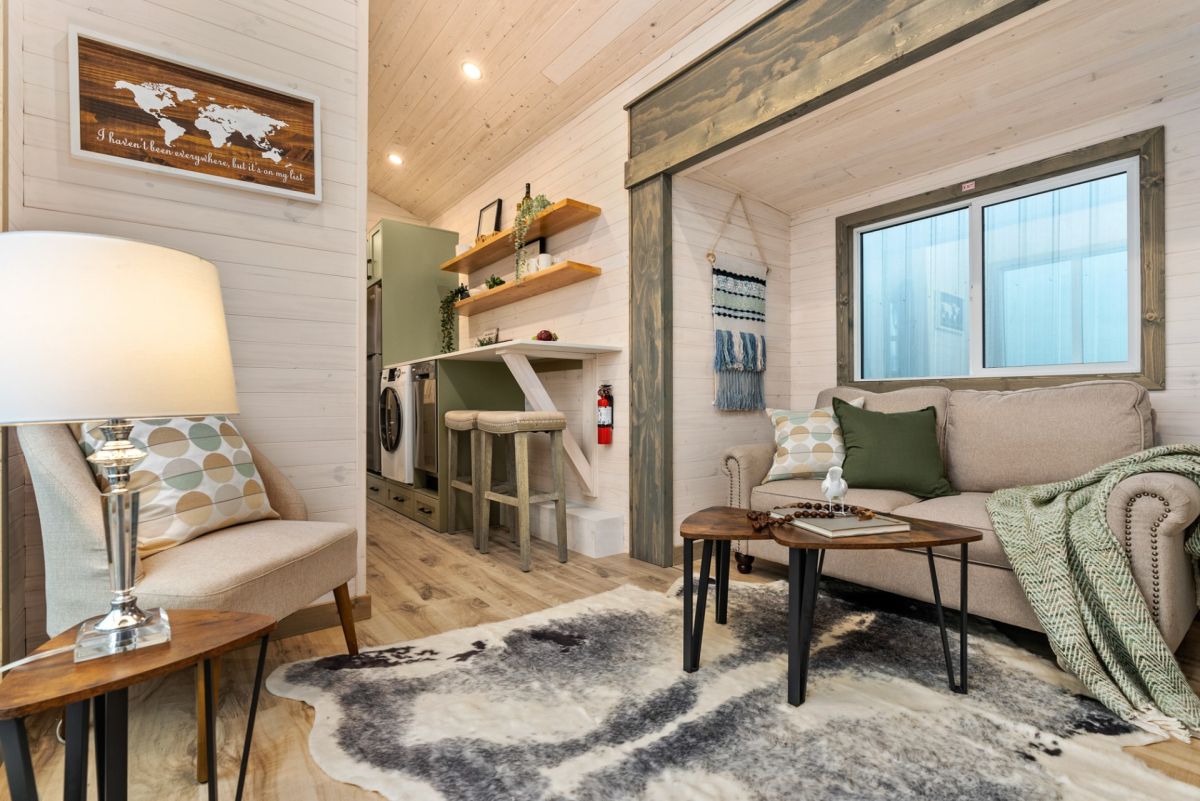 Spacious 38 Foot Tiny Home Built cozy corner