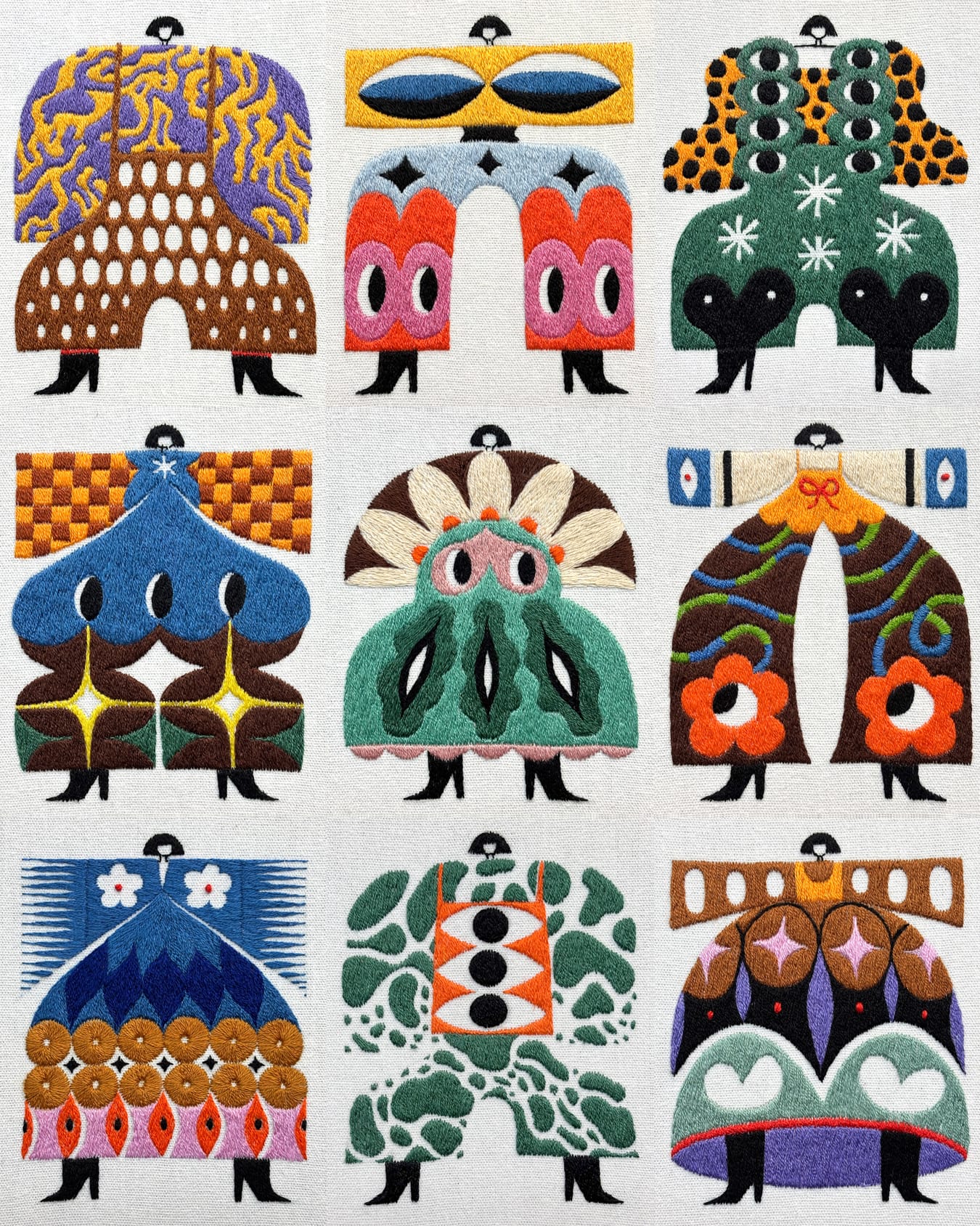 Irene Saputra Invents Elaborate, Playful Outfits in Her Vibrant Embroideries